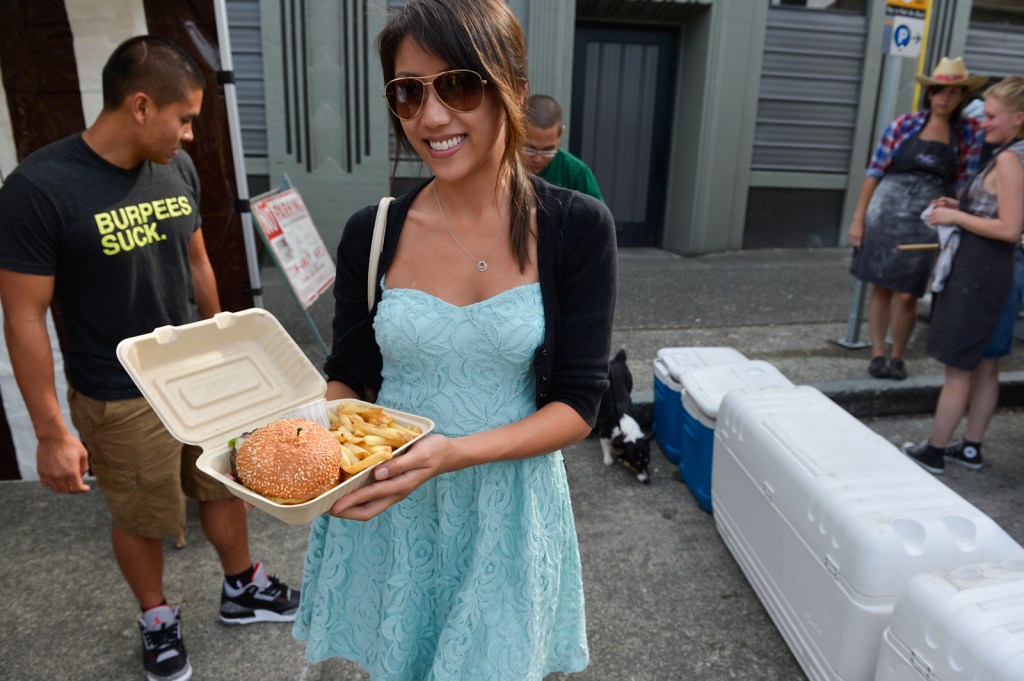 A burger and fries from Buns