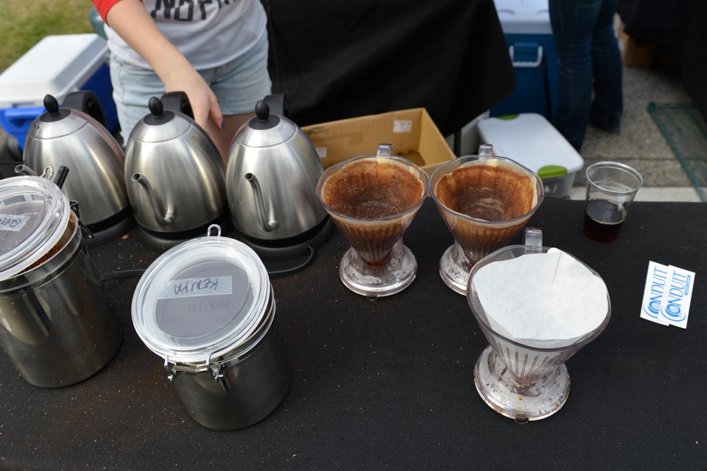 Ladro serving up some caffeine for roaming foodies