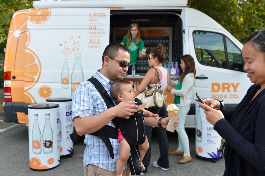 Enjoying some ice cream with the family
