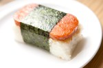 Dishes that glanced the high bar, the prim blocks of Spam musubi.
