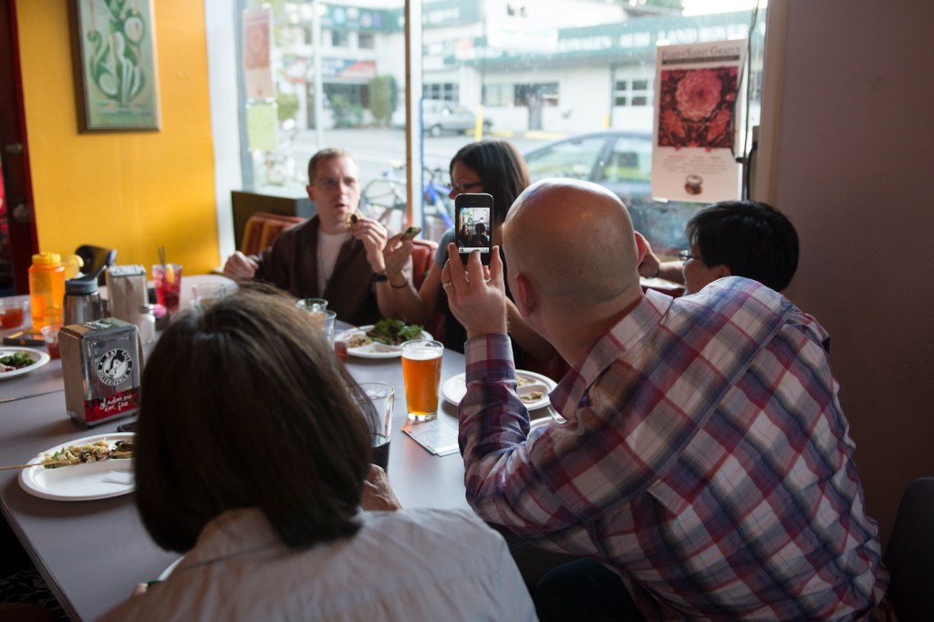There was no shortage of people taking phone pics of their meal.