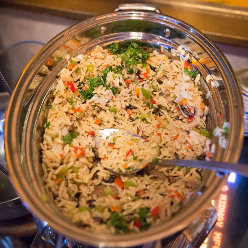 Orthopteran Orzo (cricket nymphs and orzo pasta-- Gordon's signature dish)