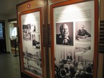 Photos of L. Ron Hubbard and biographical information hang on the walls inside the Church of Scientology in Phoenix.
