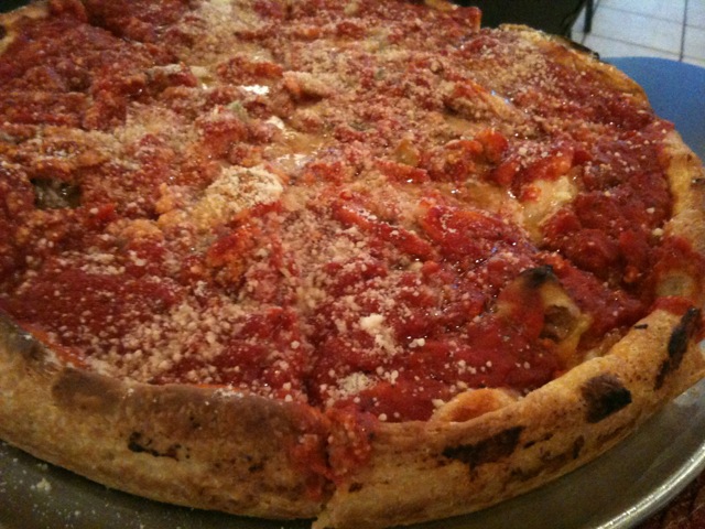 The stuffed pizza at Tony's Little Italy in Placentia, Orange County, California. Read more: Deep They Delved Us: Battle Chicago Pie.