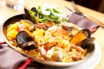 The top of a paella had the distinct crunch of under-cooking, it didn't mean the clams and mussels were any less meaty.
