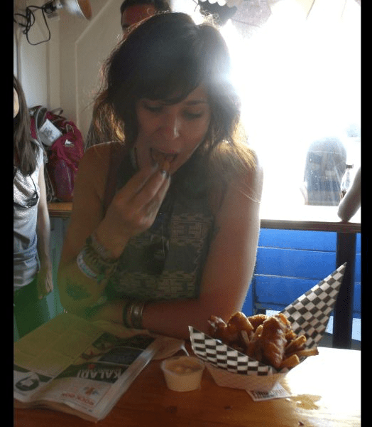 Jill from Michigan likes sunshine, Father John Misty, the Lumineers and Cod/fries with lemon aioli at Pike Street Fish Fry.