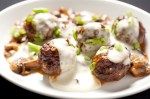 Blue-cheese meatballs.