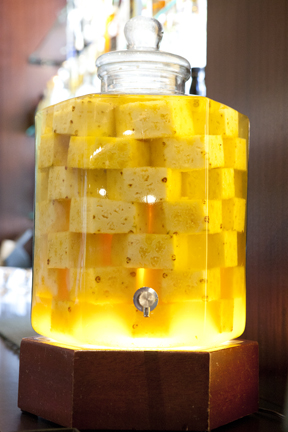 The pineapple-infused vodka waits for you.