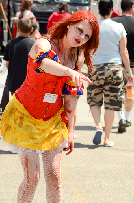 Thousands of gory, limping, undead denizens flooded Fremont on Saturday for "Red,