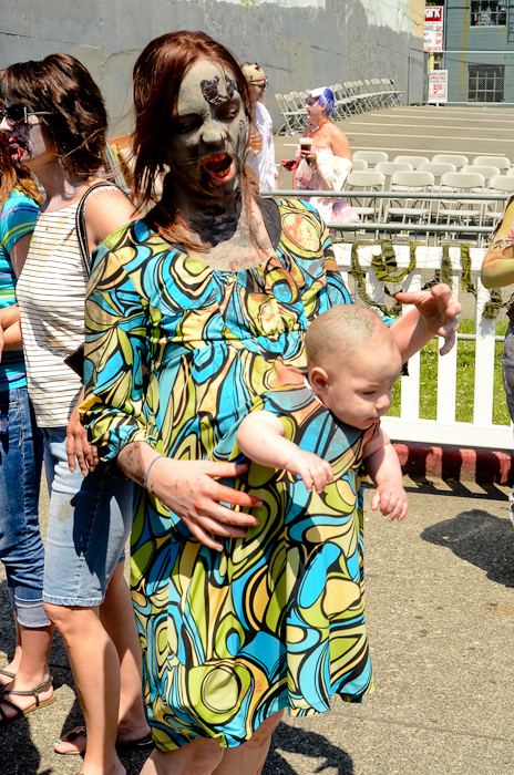 Thousands of gory, limping, undead denizens flooded Fremont on Saturday for "Red,