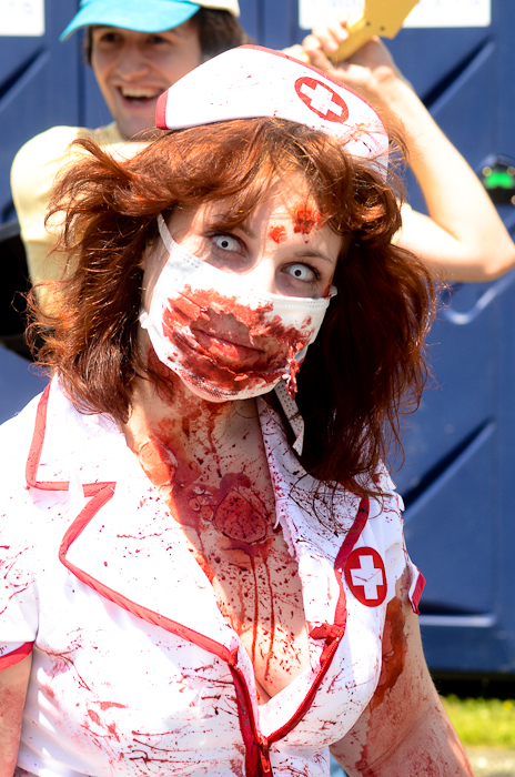 Thousands of gory, limping, undead denizens flooded Fremont on Saturday for "Red,