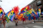 A scene from the pride parade in St. Louis, Missouri.