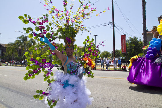 At the Long Beach pride parade in California.