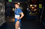 The night's hostess, dressed as Chun Li from Street Fighter.