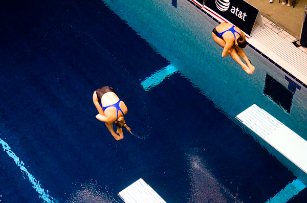 Gabriella Agostino (Indiana University) and Logan Kline (H2Okie Aquatics).