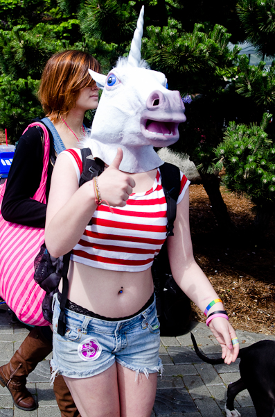 A surprisingly sunny day brought people out by the tens ofthousands to