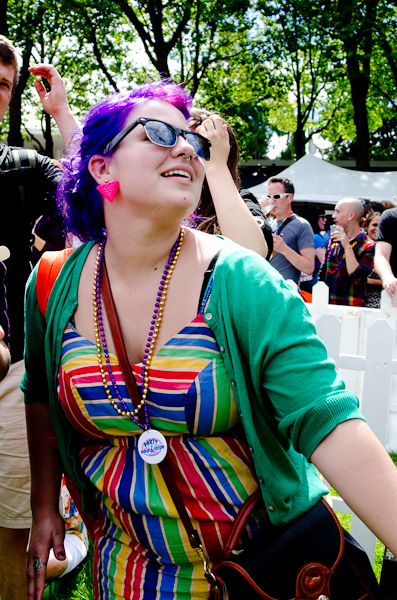 A surprisingly sunny day brought people out by the tens ofthousands to