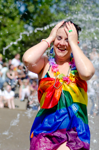 A surprisingly sunny day brought people out by the tens ofthousands to