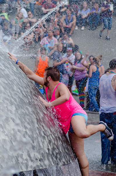 A surprisingly sunny day brought people out by the tens ofthousands to