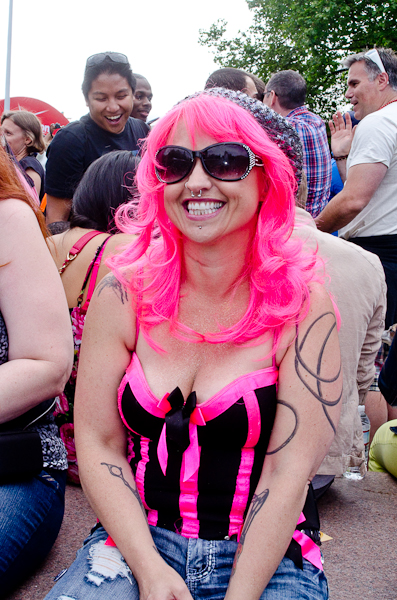 A surprisingly sunny day brought people out by the tens ofthousands to