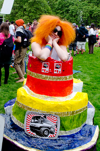 A surprisingly sunny day brought people out by the tens ofthousands to