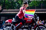 Dykes on Bikes lead the parade again this year.