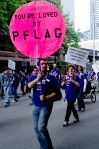 PFLAG made a grand show of support at the parade.