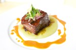 Shortribs: fava bean puree, parsley salad & braising jus.