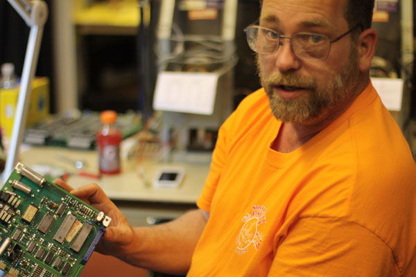 Dave Okert is a member of SMAC, Seattle Metro Arcade Collectors. He was at the show as a volunteer, helping to fix pinball machines and arcade games that needed repairs while on the show floor.