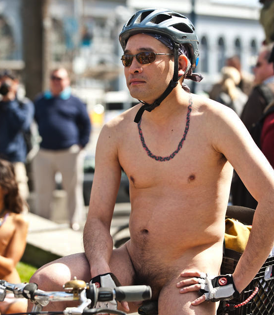 One part critical mass and one part nudist expression, the World Naked