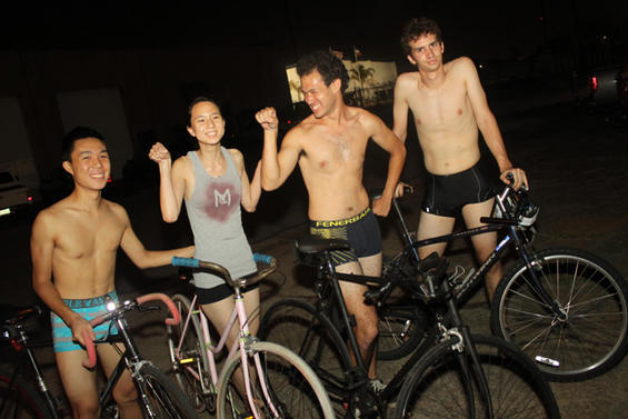 One part critical mass and one part nudist expression, the World Naked