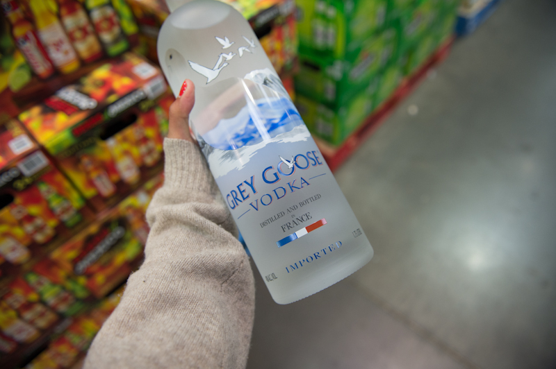 This handle of Grey Goose was $45.00. After tax cost? Almost $60.00.