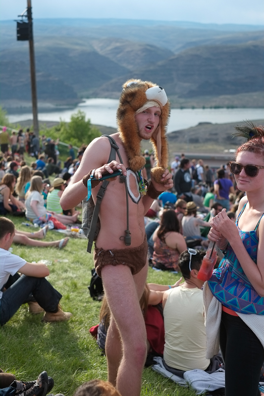 Because it's not a music festival without brightly colored jumpsuits, animal pajamas,
