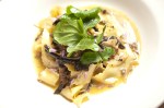 Pappardelle with farm butter and black trumpet mushrooms.