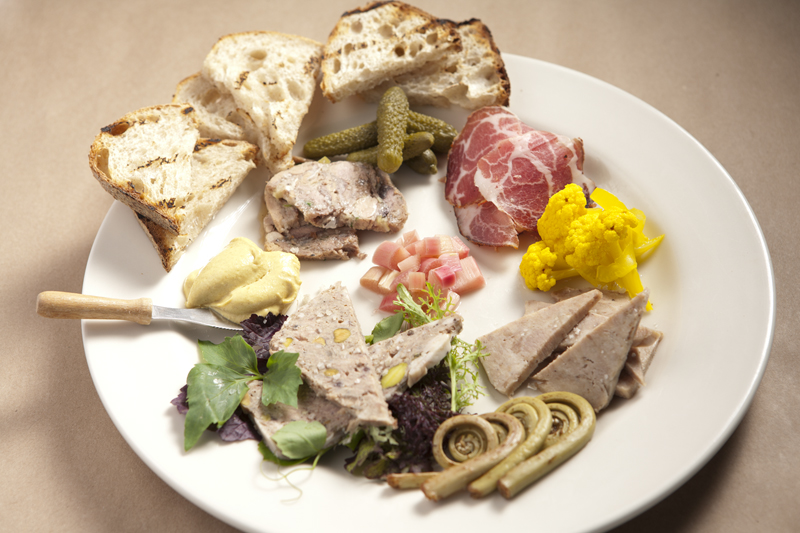 Charcuterie assortment.