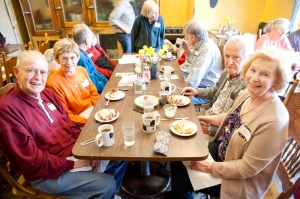 Mae's normally closes at two in the afternoon, but keeps its doors open every second Tuesday of the month for the nation's second Alzheimer's cafe.