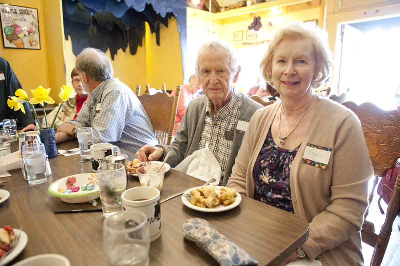 Marie Trainer, a Mae's regular, got the idea for the Seattle rendition of the Alzheimer's cafe while visiting family in England. There, she was told about the many cafes throughout Europe.