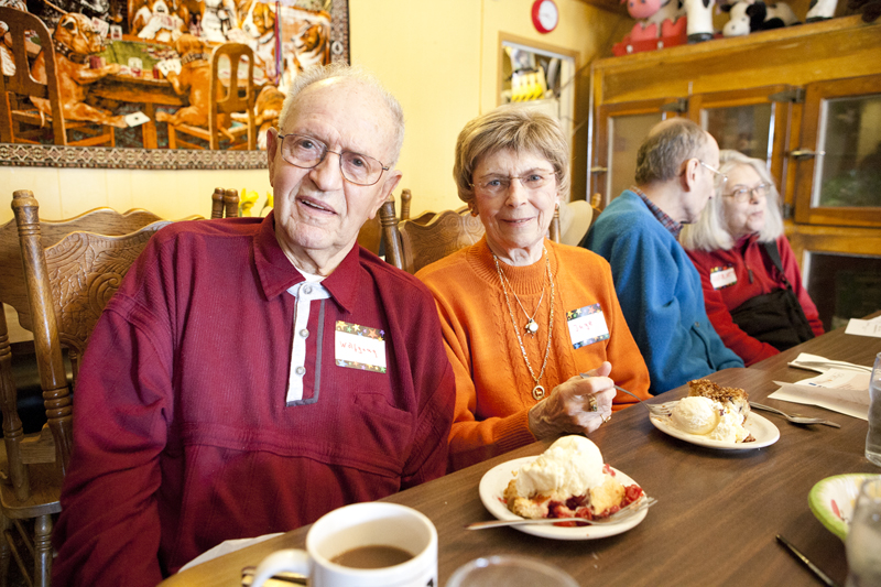 Every month, Inge Hesse brings her husband, Wolfgang, who is famous among the cafe's regulars for his sweet tooth. Both are so comfortable at Mae's, it's hard to tell that Wolfgang is the one afflicted by Alzheimer's.