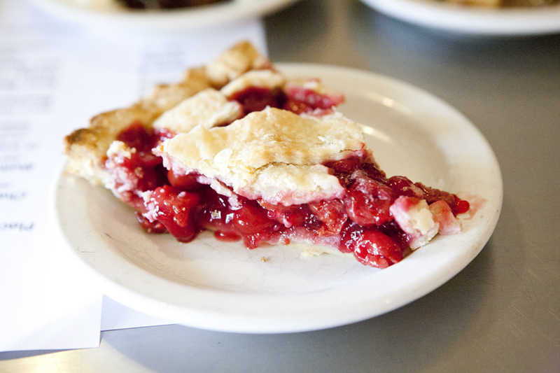 Freshly made cherry pie.