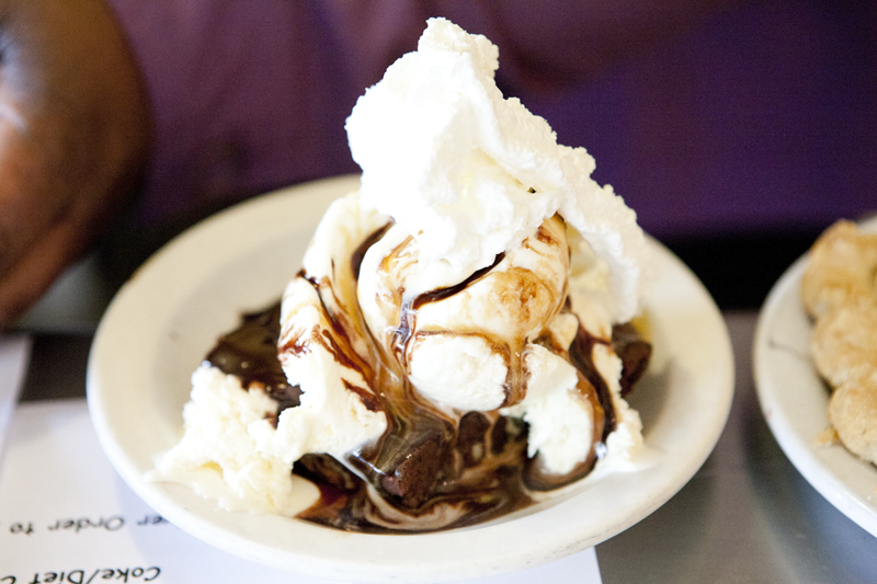Ice-cream sundaes.