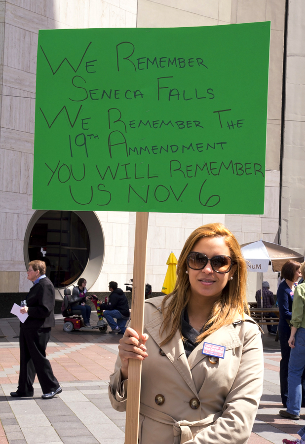 Hundreds of people rallied at Westlake park Saturday. The rally was one