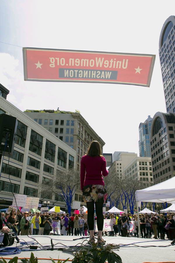 Hundreds of people rallied at Westlake park Saturday. The rally was one