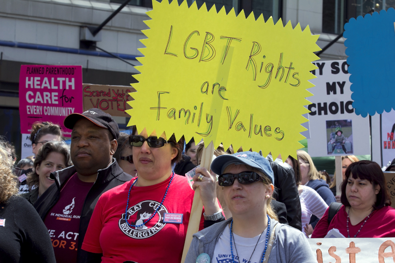 Hundreds of people rallied at Westlake park Saturday. The rally was one