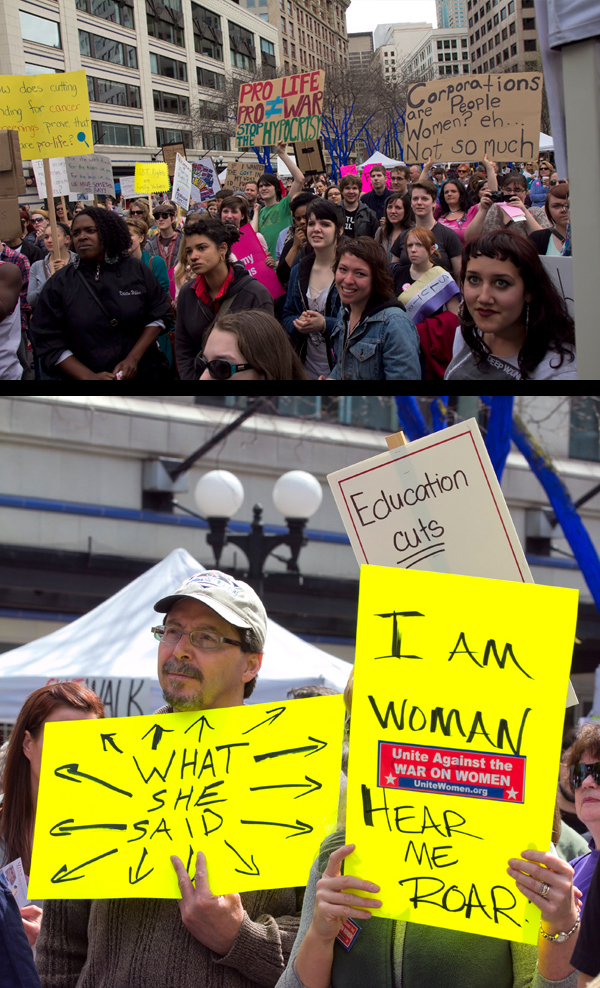 Hundreds of people rallied at Westlake park Saturday. The rally was one