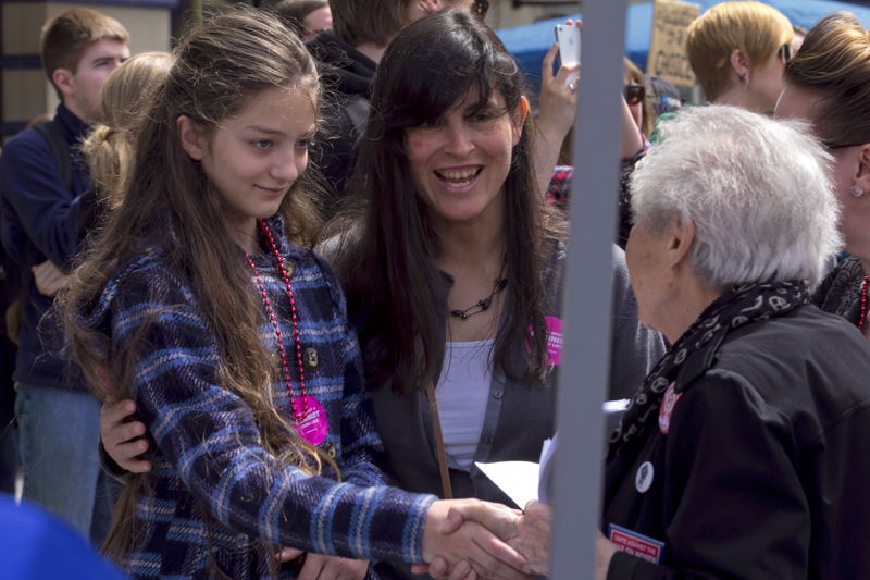 Hundreds of people rallied at Westlake park Saturday. The rally was one