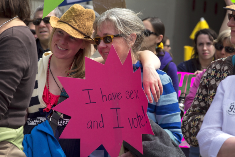 Hundreds of people rallied at Westlake park Saturday. The rally was one
