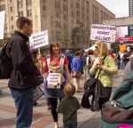 Hundreds of people rallied at Westlake park Saturday. The rally was one