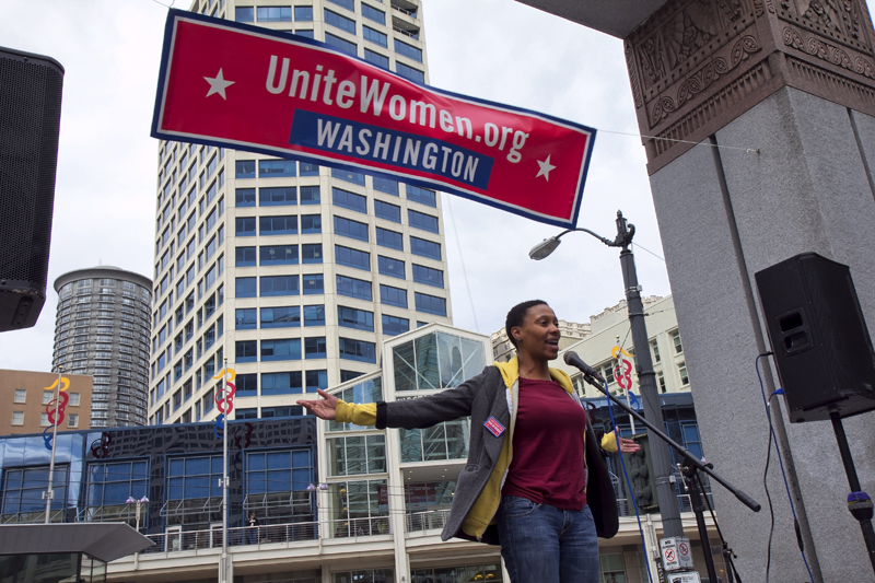 Hundreds of people rallied at Westlake park Saturday. The rally was one