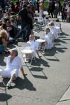 On Saturday hundreds of dancers gathered at the Seattle Center fountain to