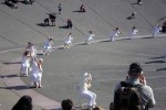 On Saturday hundreds of dancers gathered at the Seattle Center fountain to